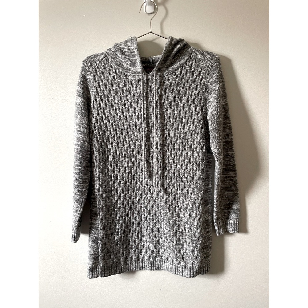 Oh Baby Motherhood Maternity Gray Hooded Sweater Medium M